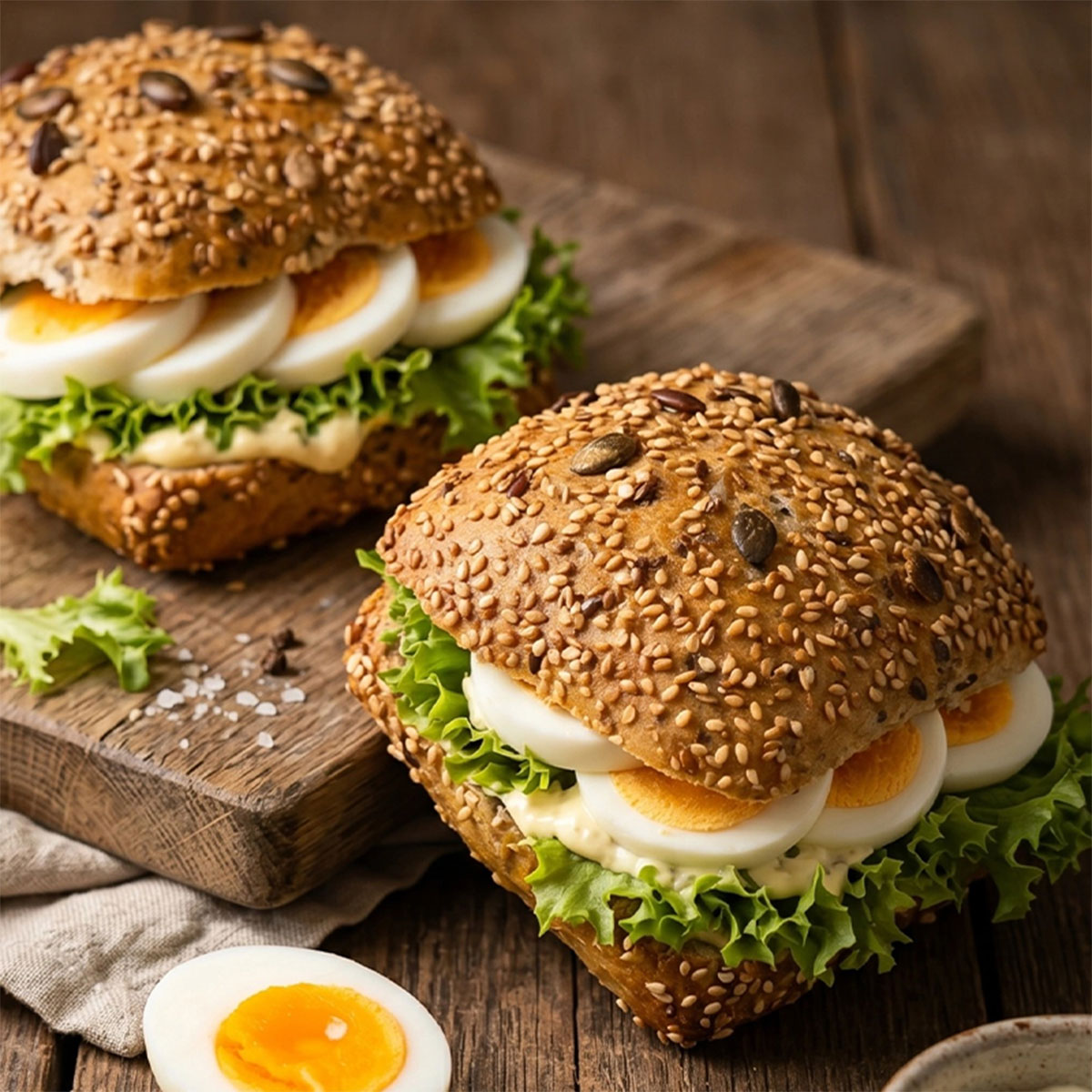 Strongman-Brötchen mit Ei